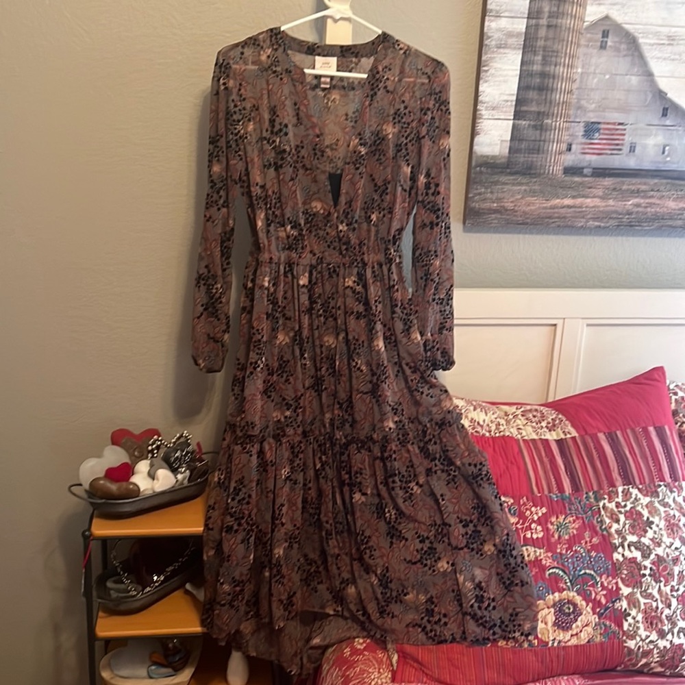 Long sheer flowy dress